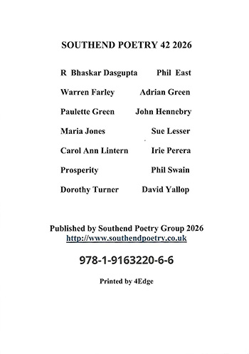 Southend Poetry 42 list of contributors